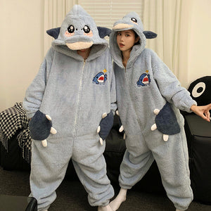 Cute Cartoon Jumpsuit Pajamas for Couples ™ - Mikesuper-store