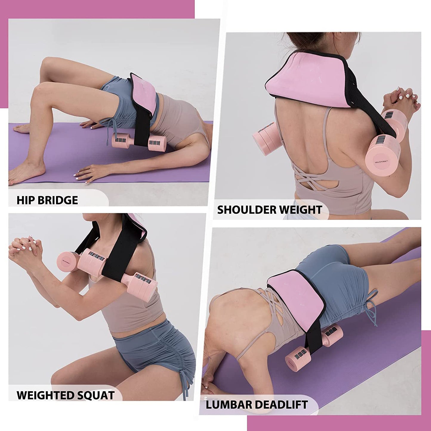 Glute Gainz - Hip Thrust Belt & Pad for Injoyable Workouts