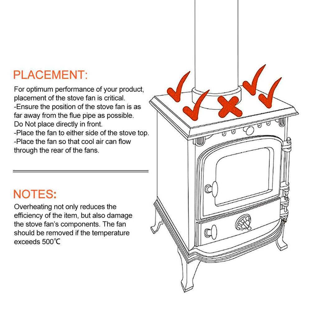 &quot;Eco-Powered Wood Heater Fan ™ - Mikesuper-store