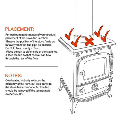 &quot;Eco-Powered Wood Heater Fan ™ - Mikesuper-store