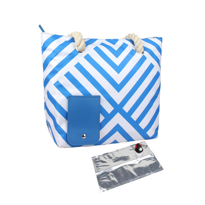 "Insulated Portable Red Wine Bag - Perfect for Picnics, Beach, and On-the-Go!"