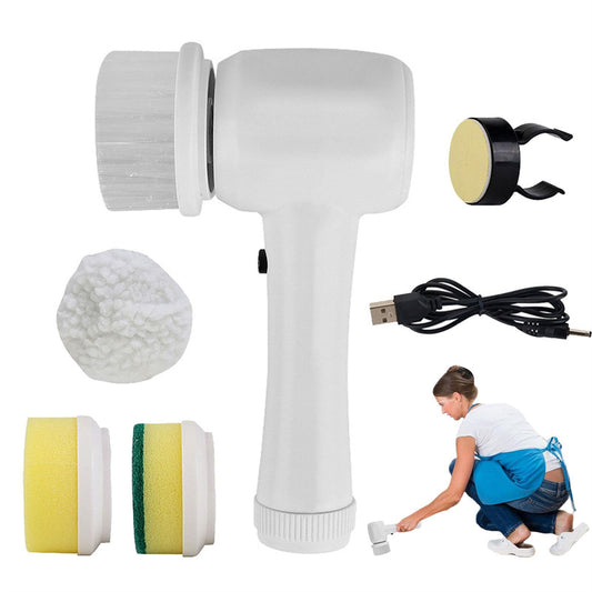 Spin & Shine: 4-in-1 Electric Scrubber - Portable & Powerful