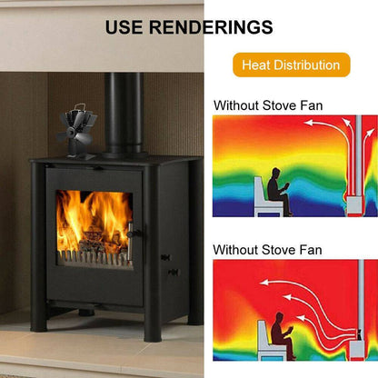 &quot;Eco-Powered Wood Heater Fan ™ - Mikesuper-store