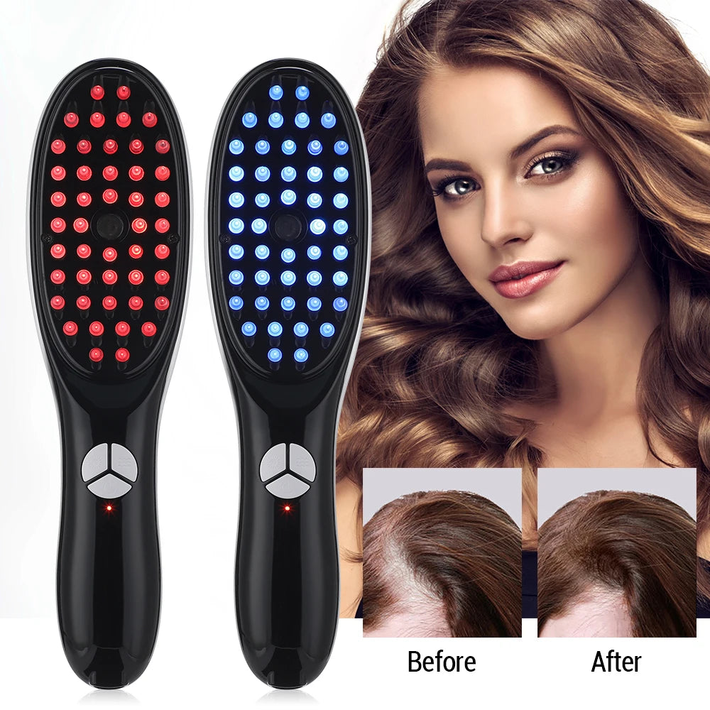 Mikesuper-store Electric Scalp Massager Comb - Hair Growth, Anti Hair Loss, Phototherapy Brush Hair care Anti Hair Loss Hair Growth Brush Hair Regrowth Massage Comb Scalp Massager Comb free