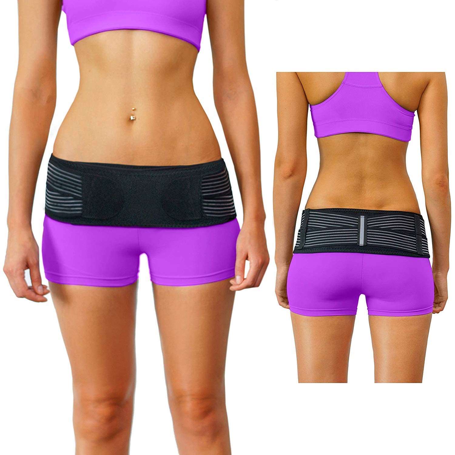 Pelvic Sacro-Iliac Joint Compression Band ™ + Back Stretch Cushion!