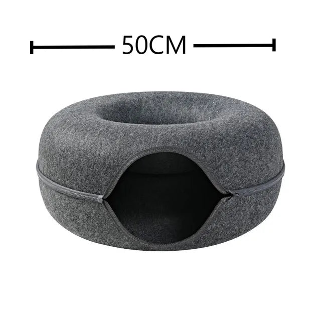 Mikesuper-store Donut Pet Cat Tunnel pet accessiors any indoor space cat lovers cat moms cats happy pets healty pets soft and safe training purposes free