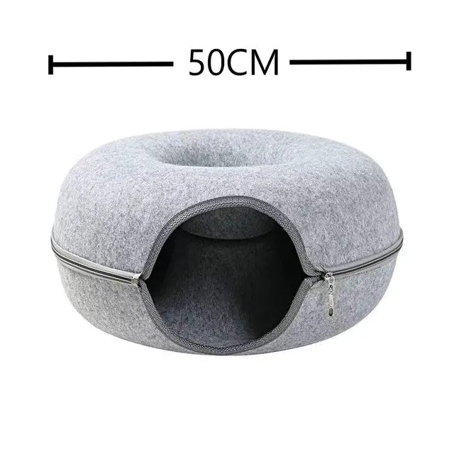 Mikesuper-store Donut Pet Cat Tunnel pet accessiors any indoor space cat lovers cat moms cats happy pets healty pets soft and safe training purposes free