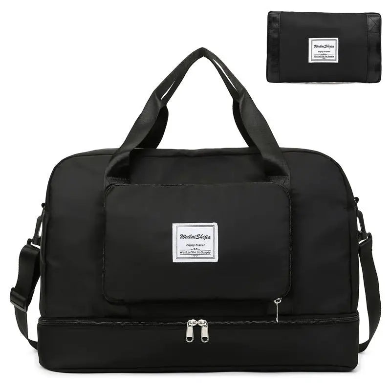 ✨ Fold &amp; Go Travel Bag - Travel in Style ™ 👜 - Black - women accessories