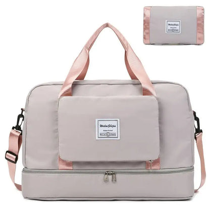 ✨ Fold &amp; Go Travel Bag - Travel in Style ™ 👜 - Light grey - women accessories