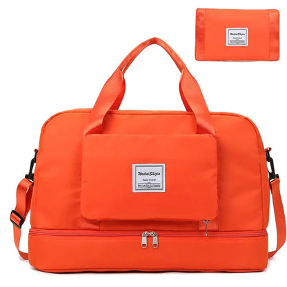 ✨ Fold &amp; Go Travel Bag - Travel in Style ™ 👜 - Orange - women accessories