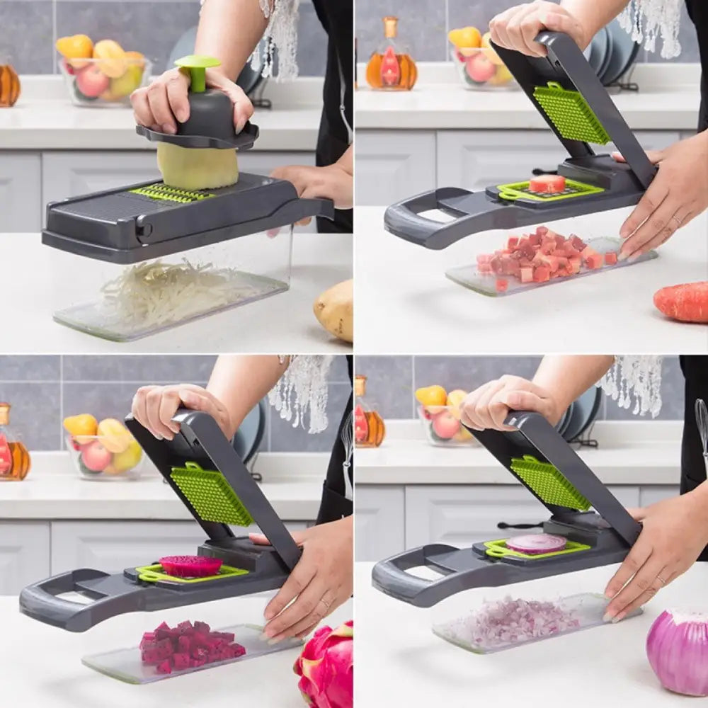 Kitchen Wizard - 12-in-1 Veggie Chopper &amp; Slicer ™ - kitchen