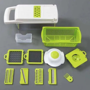 Kitchen Wizard - 12-in-1 Veggie Chopper & Slicer ™ - Green with white - kitchen