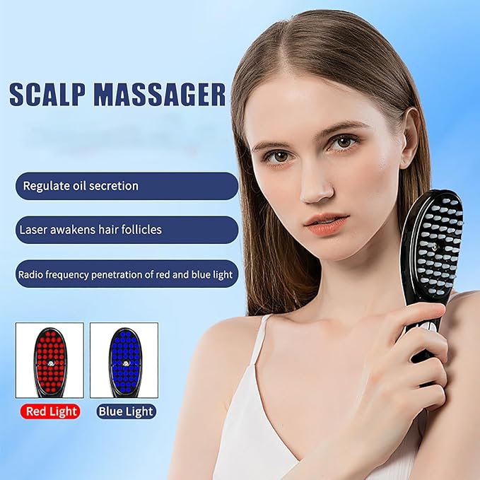 Mikesuper-store Electric Scalp Massager Comb - Hair Growth, Anti Hair Loss, Phototherapy Brush Hair care Anti Hair Loss Hair Growth Brush Hair Regrowth Massage Comb Scalp Massager Comb free