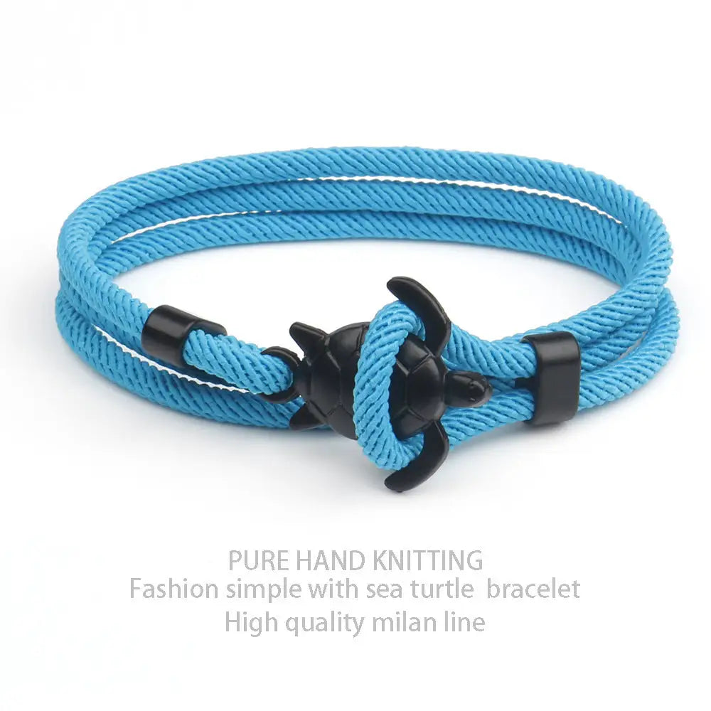 New Ocean Series Anchor Style Turtle Bracelet ™ - Lake blue - fashion accessiory