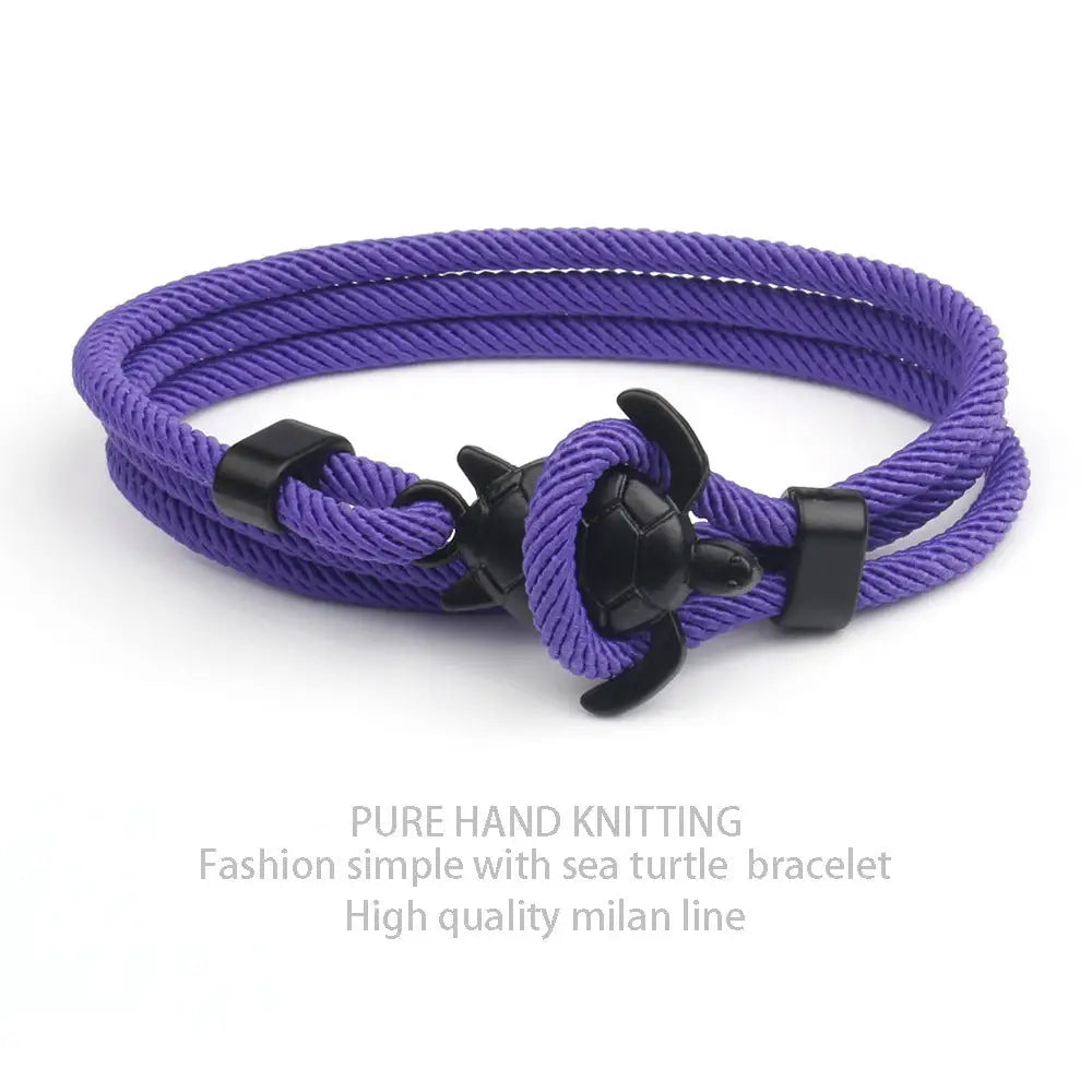 New Ocean Series Anchor Style Turtle Bracelet ™ - Purple - fashion accessiory