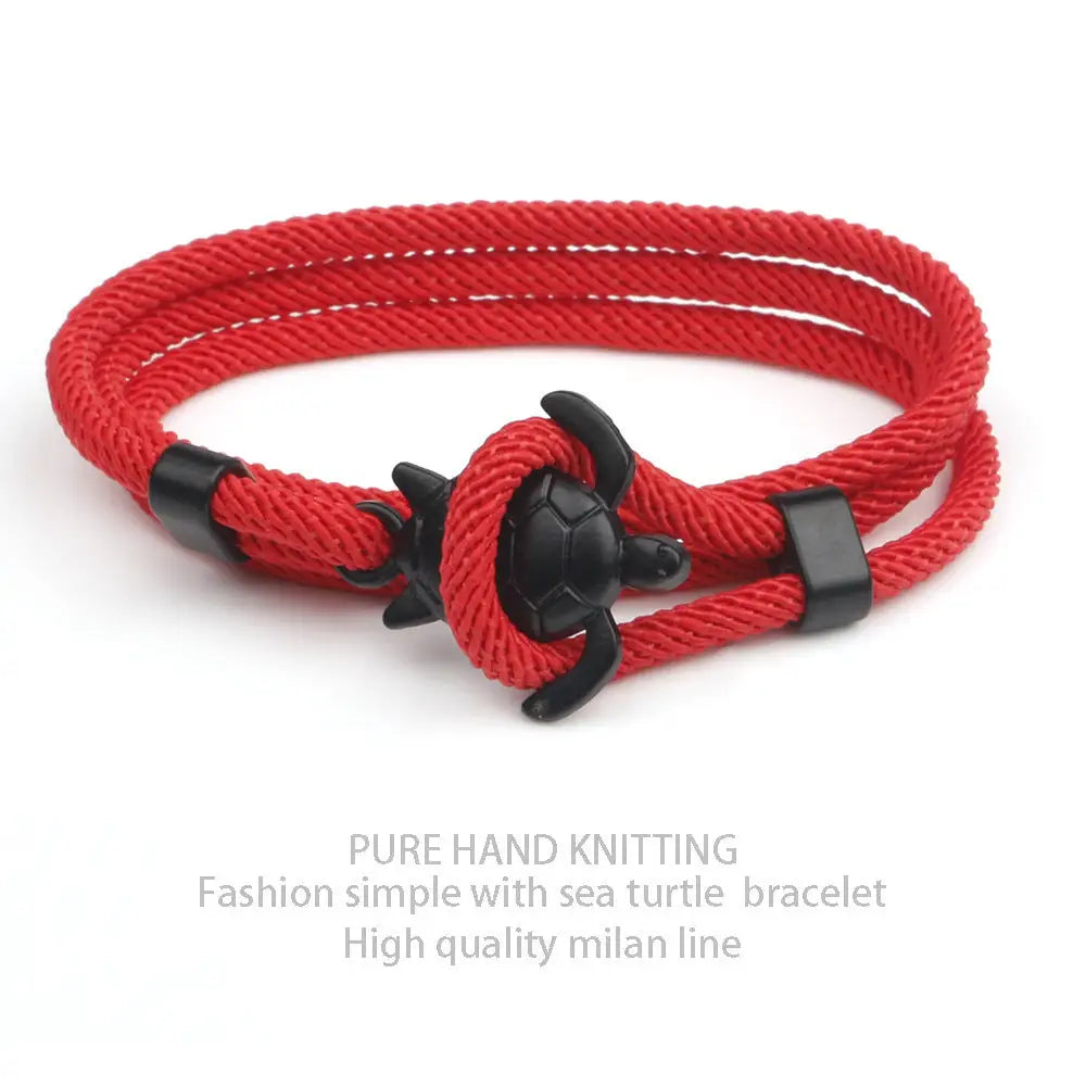 New Ocean Series Anchor Style Turtle Bracelet ™ - Red - fashion accessiory