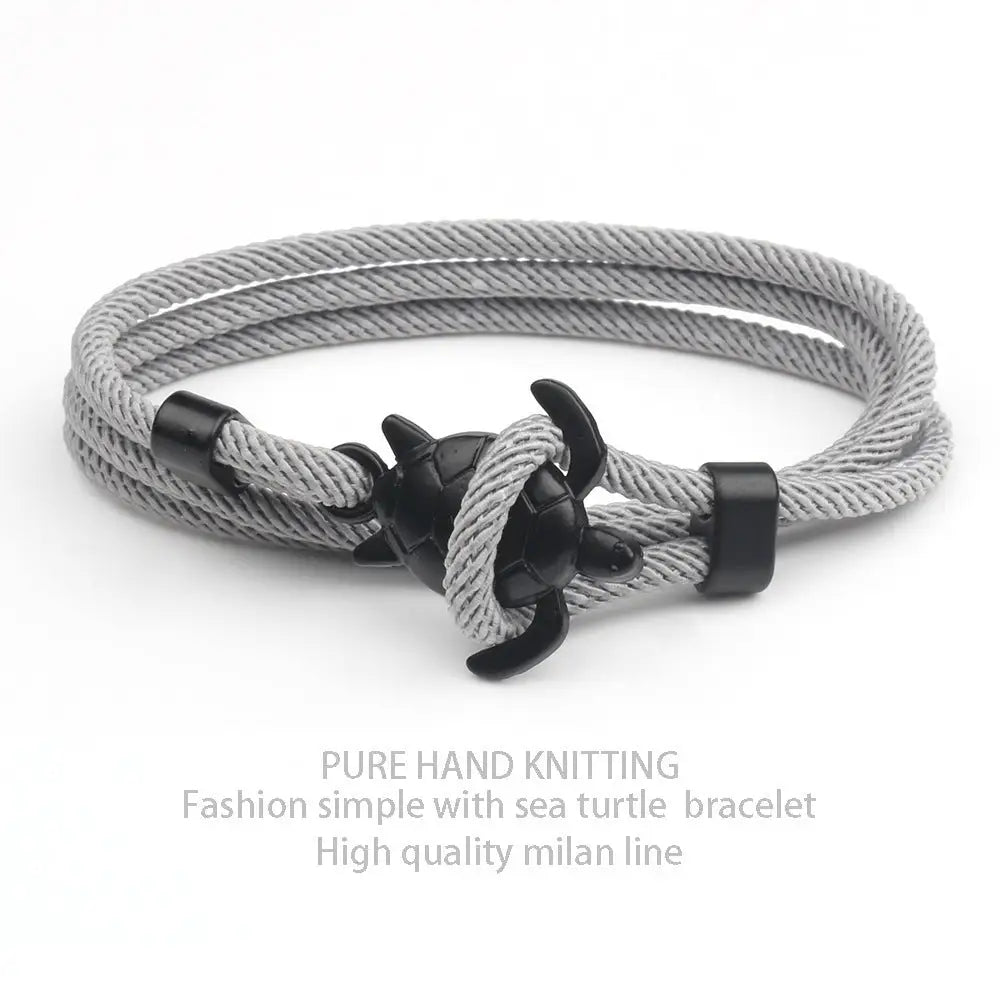 New Ocean Series Anchor Style Turtle Bracelet ™ - Silver grey - fashion accessiory