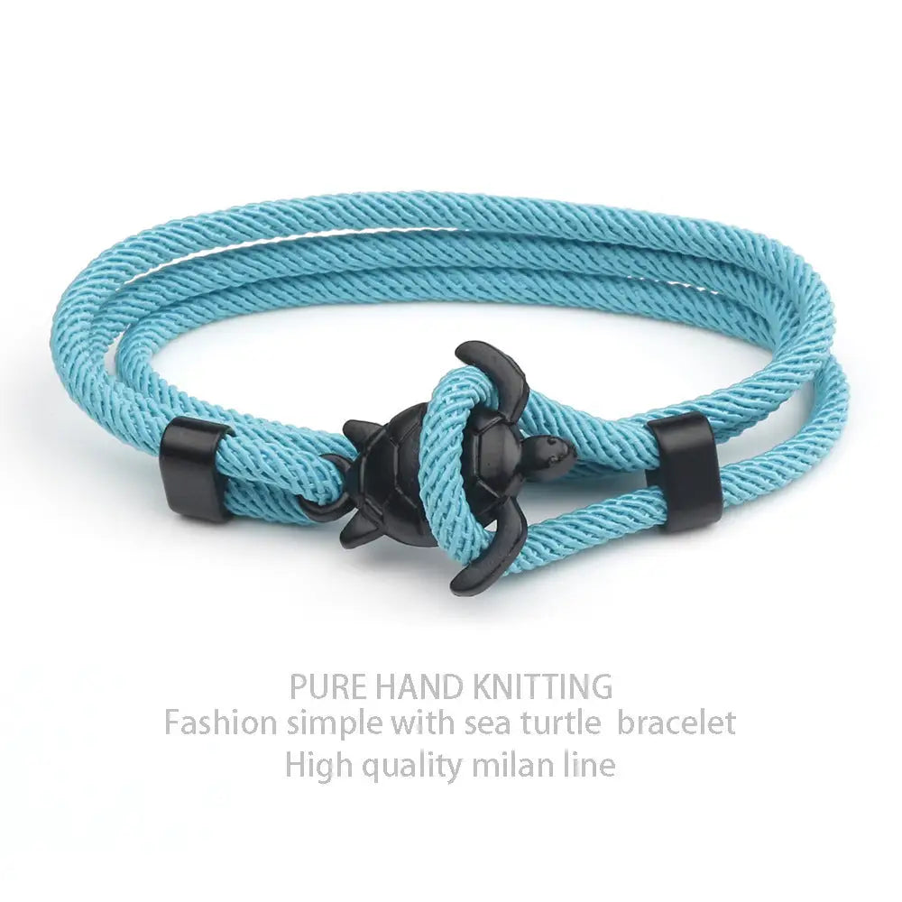 New Ocean Series Anchor Style Turtle Bracelet ™ - Sky Blue - fashion accessiory