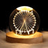 ✨ Starry Sky Crystal Ball ™ - Solid Wood Lamp Holder / Ferris Wheel 6CM - night lamp