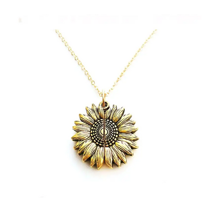 🌻 Sunflower Double Lettering Necklace ™ - women accessories