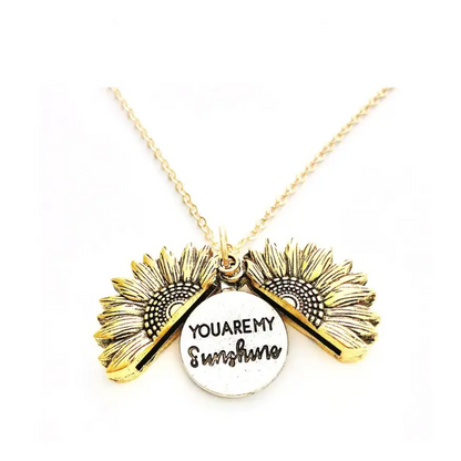 🌻 Sunflower Double Lettering Necklace ™ - women accessories