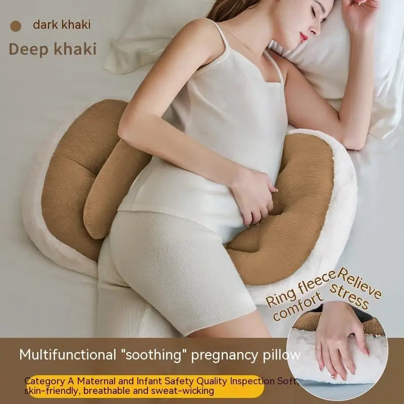 U-Shape Pregnancy Belly Support Pillow ™ - Deep Khaki / Free Size - pregnacy pillow