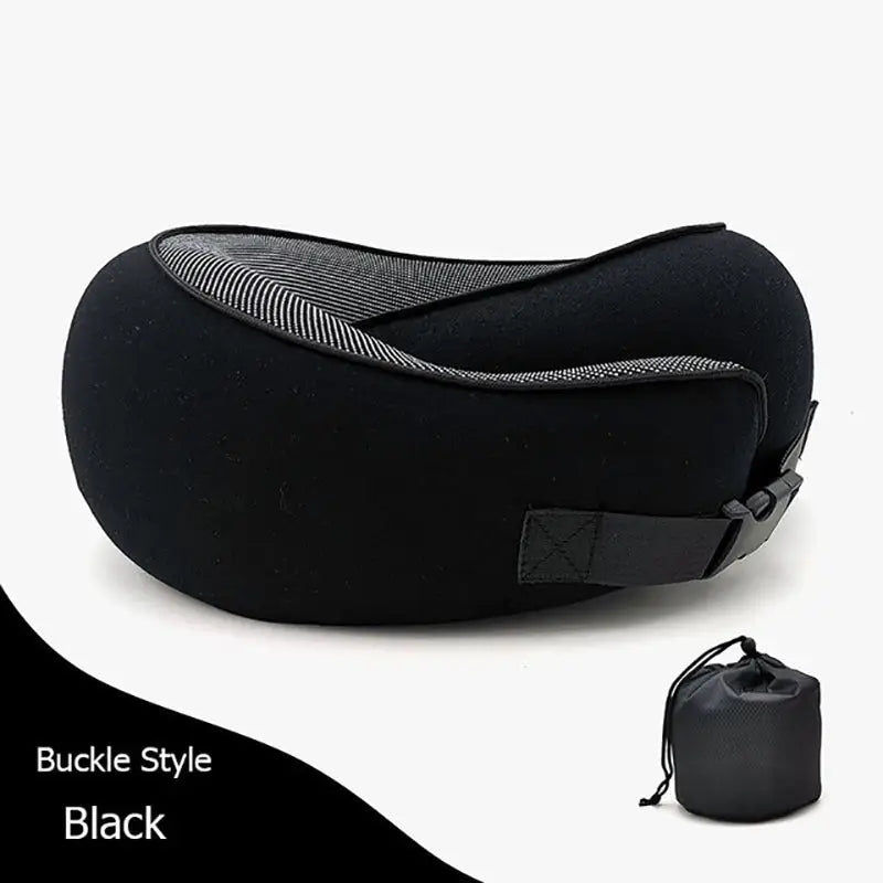 Ultimate Neck Cushion Travel Pillow ™ - Deep black card buckle - travel accessiories