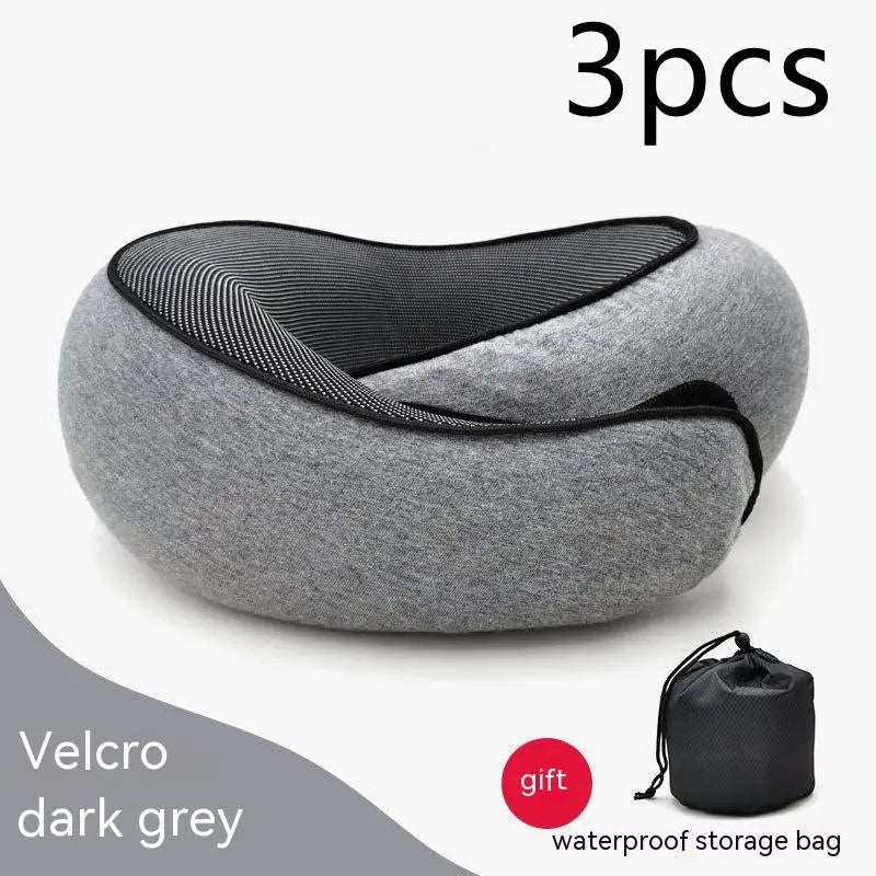 Ultimate Neck Cushion Travel Pillow ™ - Flower Grey velero Style 3pcs - travel accessiories