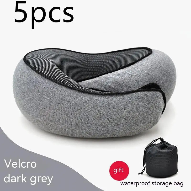 Ultimate Neck Cushion Travel Pillow ™ - Flower Grey velero Style 5pcs - travel accessiories